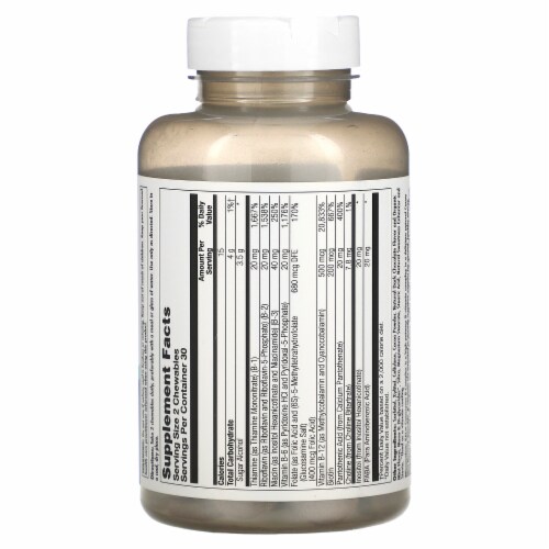 KAL Coenzyme B-Complex Cocoa Mint - 60 Chewables Perspective: back