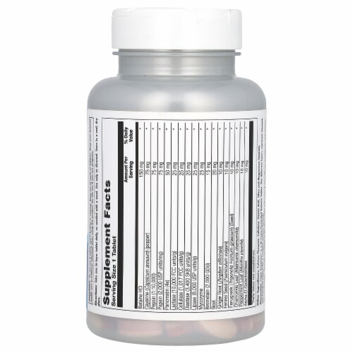 KAL Super Enzymes - 60 Tablets Perspective: back