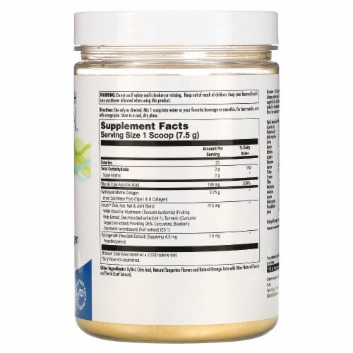 KAL Hydrolyzed Marine Collagen Tangerine 3 750 mg - 10.5 oz (298 g) Perspective: back