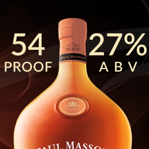 Paul Masson Peach Brandy - 54 Proof Perspective: back