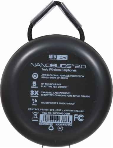 Nanobud 2.0 TWS Earbuds with Charging Case Perspective: back