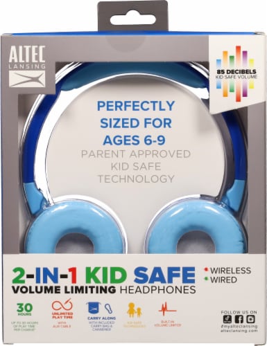 Sakar 2-n-1 Kids Safe Headphones Pink Perspective: back