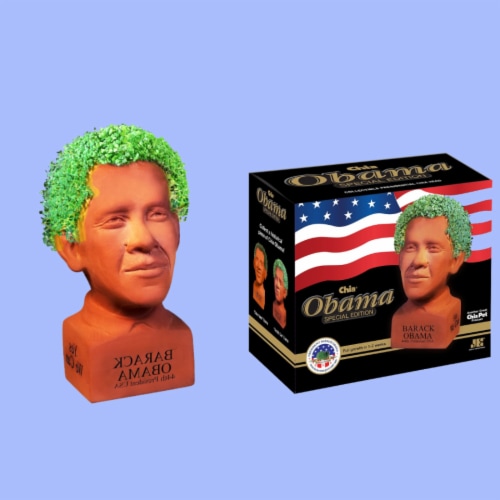 Chia Pet Planter - Freedom of Choice Obama - Determined Pose Perspective: back