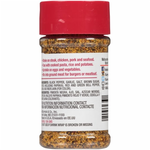 Lawry's® Coarse Ground Garlic Pepper Seasoning Perspective: back