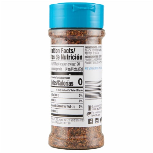 Lawry's Colorful Coarse Ground Blend Seasoned Pepper Perspective: back