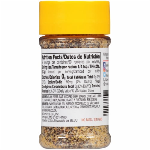Lawry's Lemon Pepper Perspective: back