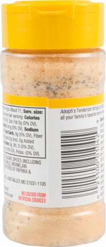 Adolph's® Seasoned Tenderizer Perspective: back