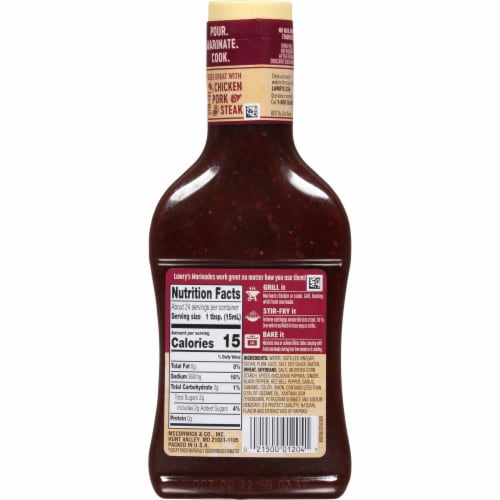 Lawry's Korean-Style BBQ Marinade Perspective: back