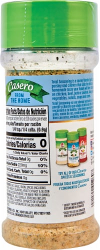 Lawry's® Casero Total Seasoning Perspective: back