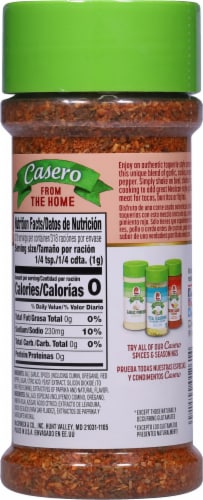 Lawry's® Casero Carne Asada Seasoning Perspective: back