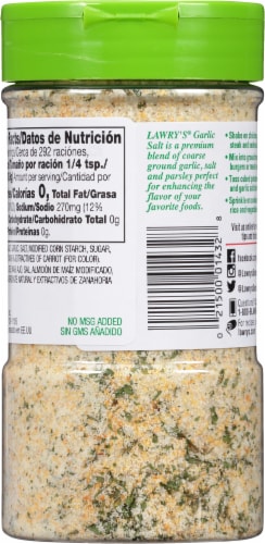 Lawry's® Garlic Salt with Parsley Perspective: back