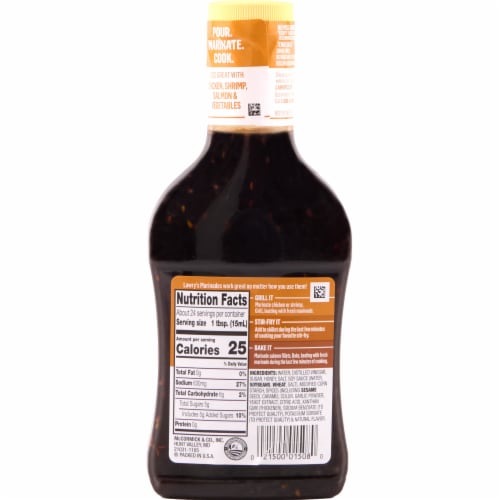 Lawry's Honey Teriyaki Marinade Perspective: back