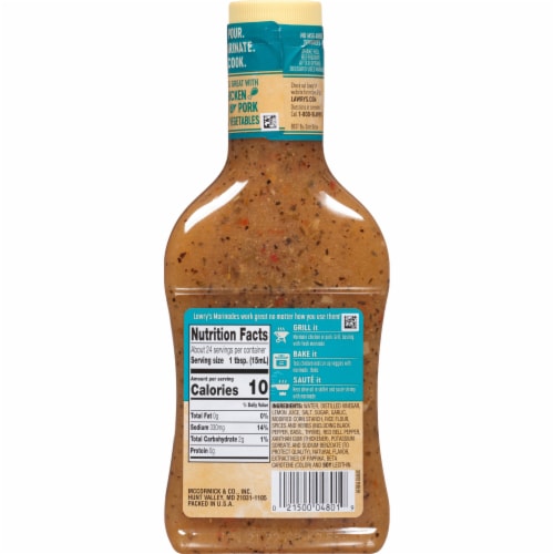 Lawry's Herb & Garlic With Lemon Marinade Perspective: back