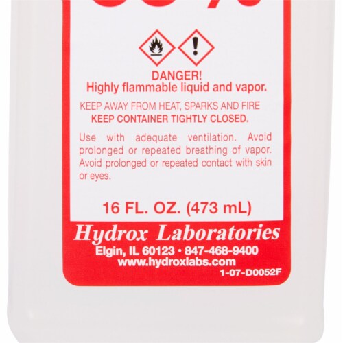 McKesson Antiseptic Isopropyl Alcohol 16 oz. Bottle Topical Liquid 91% Strength , 12 Ct Perspective: back
