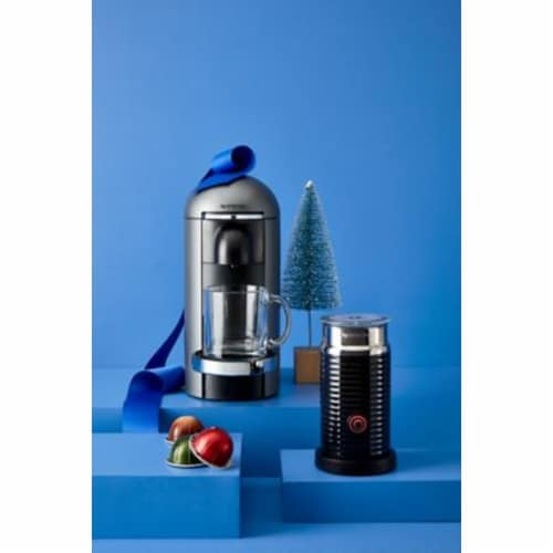 Nespresso® by Breville® VertuoPlus Deluxe Coffee and Espresso Maker Bundle in Black Perspective: back