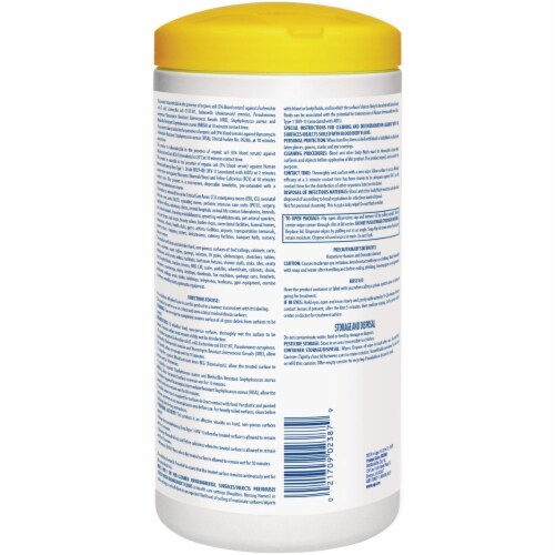 Zep Clean'ems Spirit II Disinfectant Towelettes (80-Count) R53380 Perspective: back