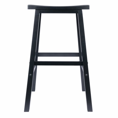 Winsome 29 Bar Saddle Stool in Black Perspective: back