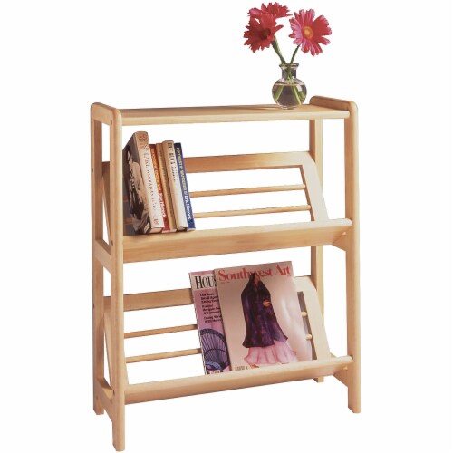 Slanted wooden shelf deals