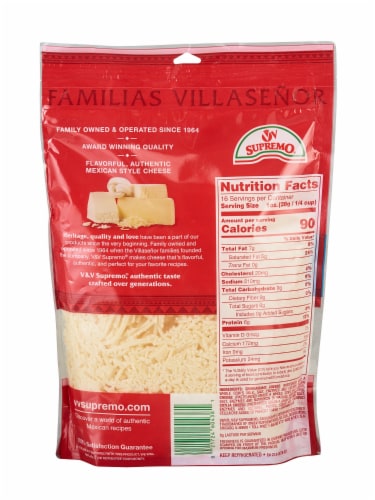 Supremo® Shredded 3 Cheese Mexican Blend Perspective: back