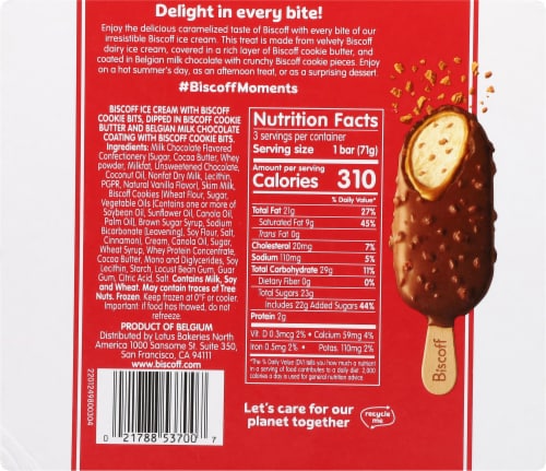 Biscoff® Ice Cream Bars Perspective: back