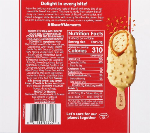 Biscoff® Cookie & Cookie Butter Ice Cream Bars Perspective: back
