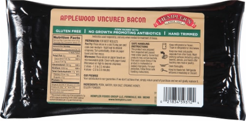 Hempler's® Uncured Center Cut Applewood Smoked Bacon Perspective: back
