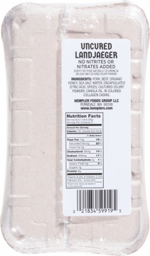 Hempler's® Uncured Landjaeger Tray Perspective: back