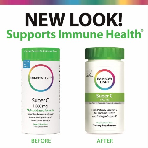 Rainbow Light Super C 1000 Mg Vitamin C and Phytonutrient Complex Immune Health Support Supplement Perspective: back