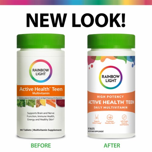 Rainbow Light Active Health Teen Multivitamin Perspective: back