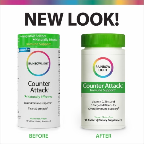 Rainbow Light Counter Attack Immune Support Supplement Perspective: back