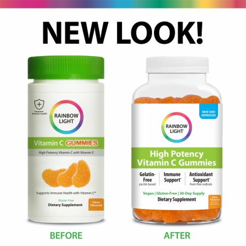 Rainbow Light High Potency Vitamin C Gummies Perspective: back