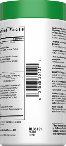 Rainbow Light Advanced Enzyme System 90 Capsules Perspective: back