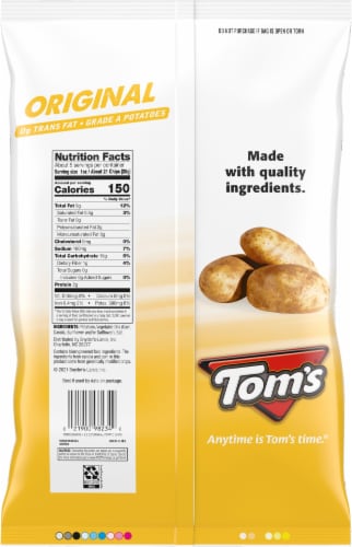 Tom's Original Potato Chips Perspective: back