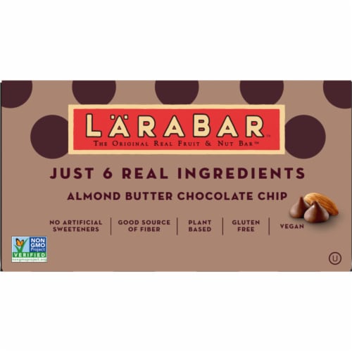 Larabar Almond Butter Chocolate Chip Gluten Free Vegan Bars Perspective: back