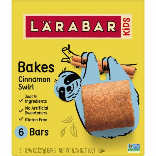Larabar Kids Bakes Cinnamon Swirl Snack Bars Perspective: back