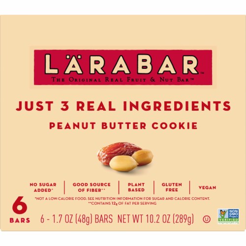 Larabar Peanut Butter Cookie Gluten Free Vegan Fruit & Nut Bars Perspective: back
