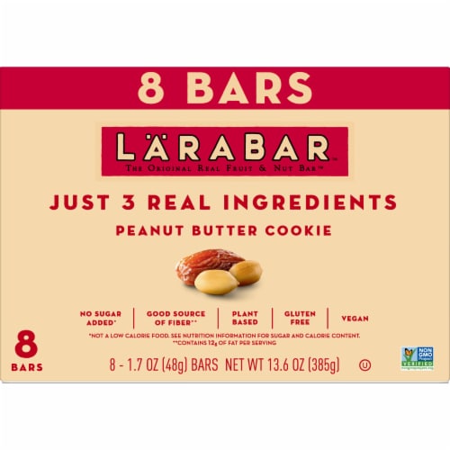 Larabar Peanut Butter Cookie Gluten Free Vegan Fruit & Nut Bars Perspective: back