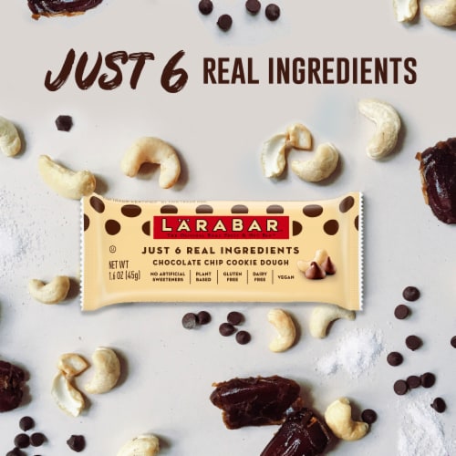 Larabar Chocolate Chip Cookie Dough Fruit and Nut Bars Perspective: back