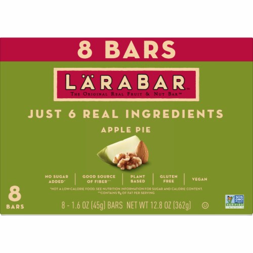 Larabar Apple Pie Gluten Free Vegan Fruit & Nut Bars Perspective: back