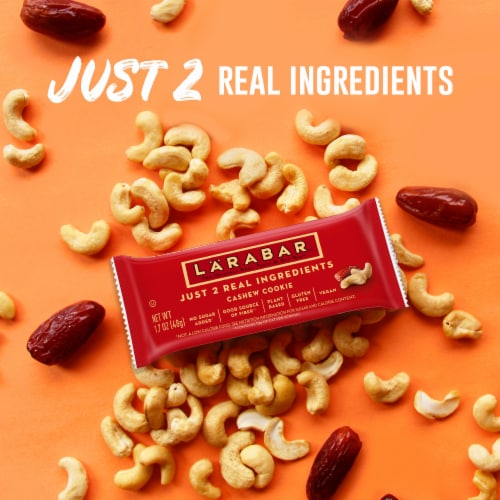Larabar Gluten Free Vegan - Cashew Cookie Fruit & Nut Bars Healthy Pantry Snacks Perspective: back