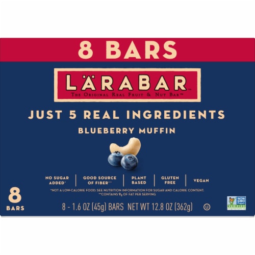 Larabar Blueberry Muffin Fruit and Nut bars Perspective: back