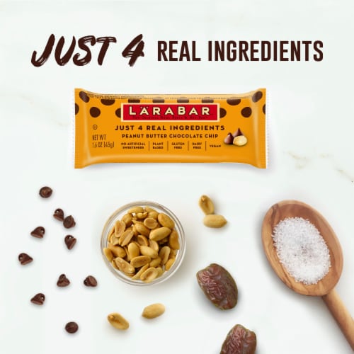 Larabar Peanut Butter Chocolate Chip Fruit and Nut bars Perspective: back