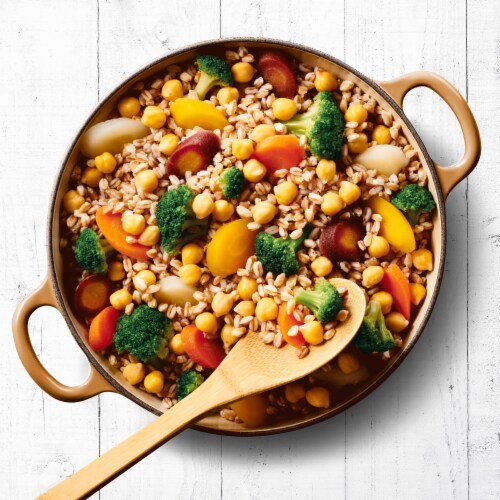 Cascadian Farm™ Organic Frozen Farro and Broccoli with Carrots and Chickpeas Perspective: back