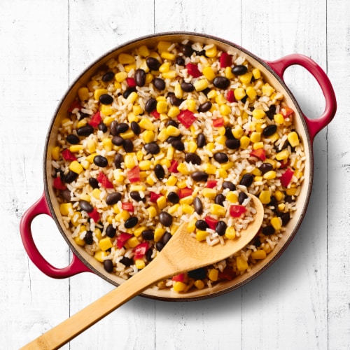Cascadian Farm™ Organic Frozen Brown Rice and Corn with Black Beans and Red Bell Pepper Perspective: back