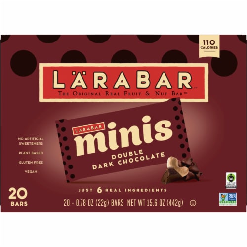 Larabar Minis Double Dark Chocolate Nut bars Perspective: back