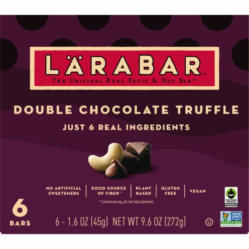 Larabar Double Chocolate Truffle Gluten Free Vegan Fruit & Nut Bars Perspective: back