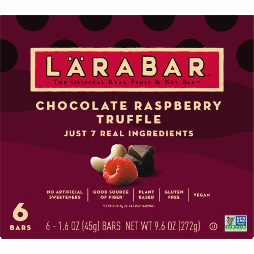 Larabar Chocolate Raspberry Truffle Gluten Free Vegan Fruit Nut Bars Perspective: back