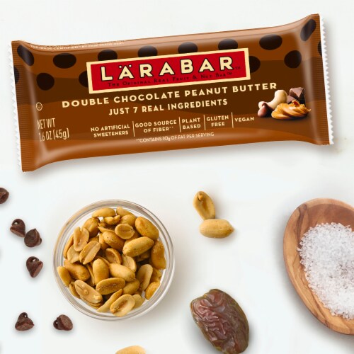 Larabar Double Chocolate Peanut Butter Fruit and Nut Bars Perspective: back
