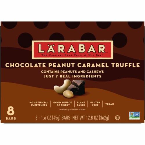 Larabar Chocolate Peanut Caramel Truffle Gluten Free Vegan Bars Perspective: back