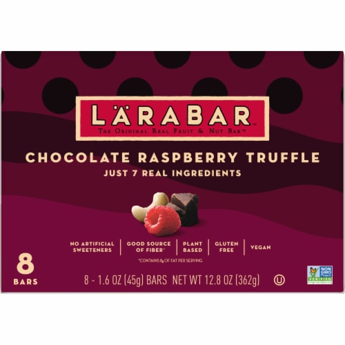 Larabar Chocolate Raspberry Truffle Fruit and Nut bars Perspective: back